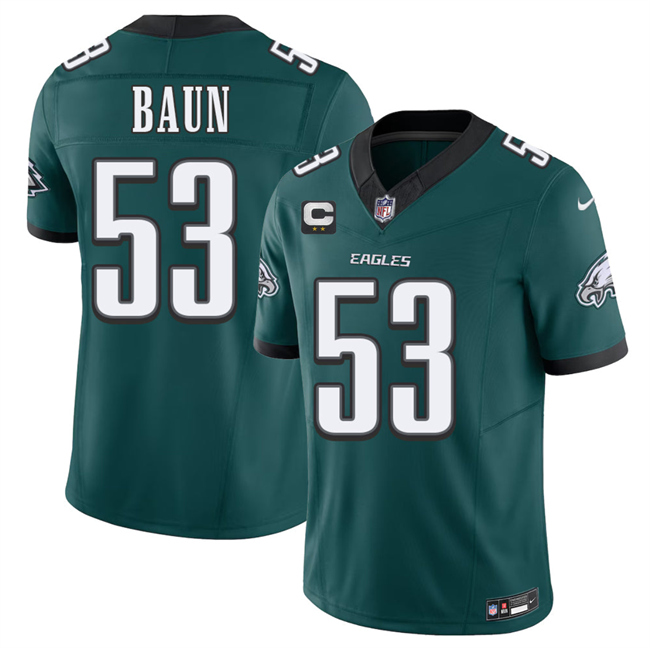 Men's Green Philadelphia Eagles #53 Jaelan Phillips 2026 F.U.S.E. 2-Star C Patch Vapor Untouchable Limited Stitched Football Jersey